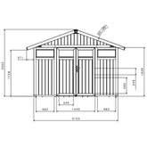 Abri de jardin en PVC 11,2m² UTILITY blanc et gris bleu Grosfillex + kit ancrage offert Ma boutique